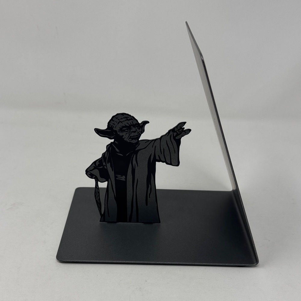 HALLMARK YODA BOOKEND STAR WARS METAL ART BLACK